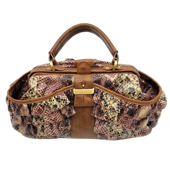Rare Hard‎ to  Find Vintage Jessica Simpson faux python purse. Great condition - Picture 9 of 14